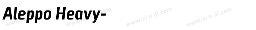 Aleppo Heavy字体转换